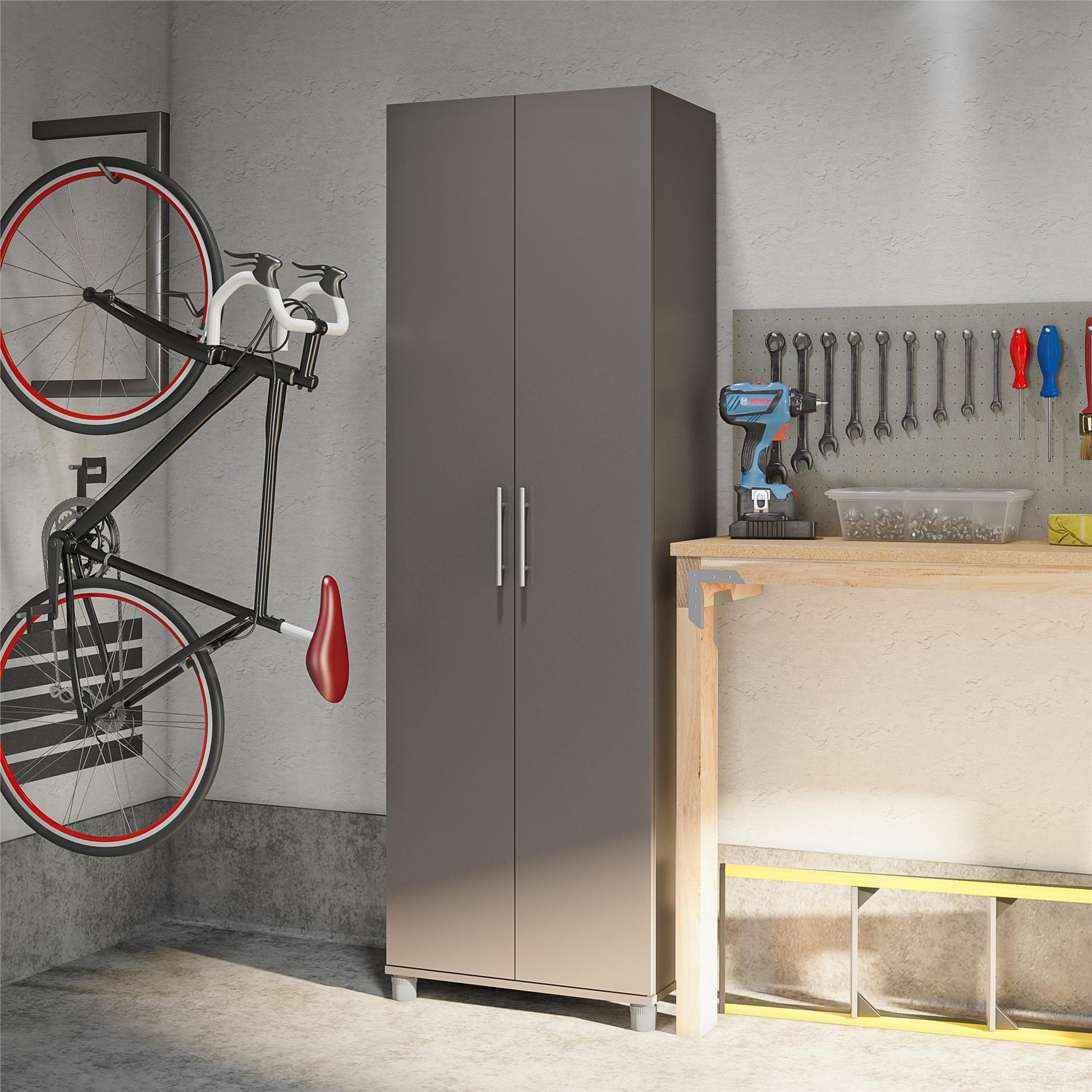 Camberly 24" Utility Storage Cabinet - Graphite Grey