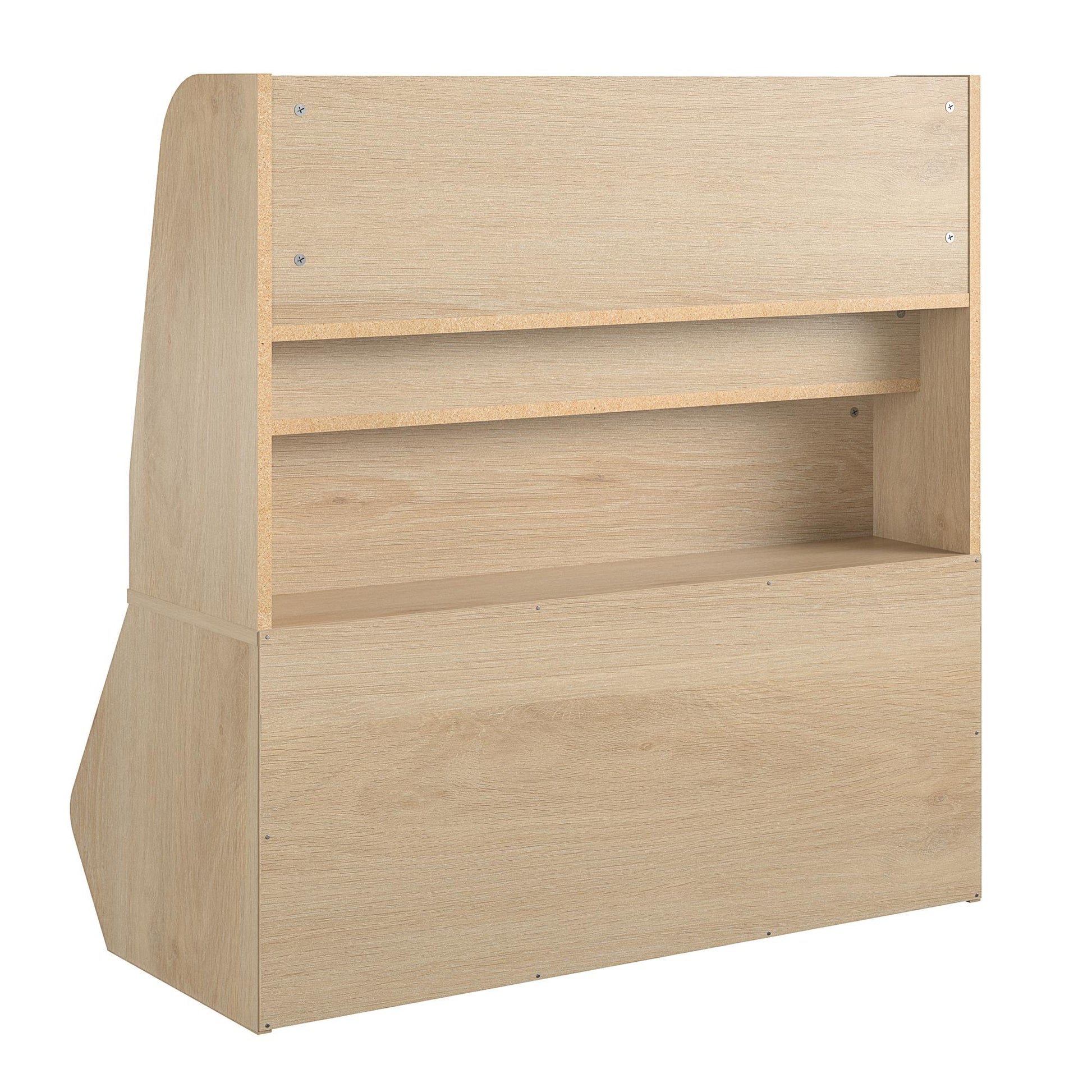 Jocelyn Kids Book and Toy Storage with 3 Shelves and 2 Open Compartments - Blonde Oak