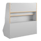 Jocelyn Kids Book and Toy Storage with 3 Shelves and 2 Open Compartments - Dove Gray