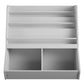 Jocelyn Kids Book and Toy Storage with 3 Shelves and 2 Open Compartments - Dove Gray