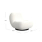 Crosby Boucle Swivel Chair - White