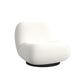 Crosby Boucle Swivel Chair - White