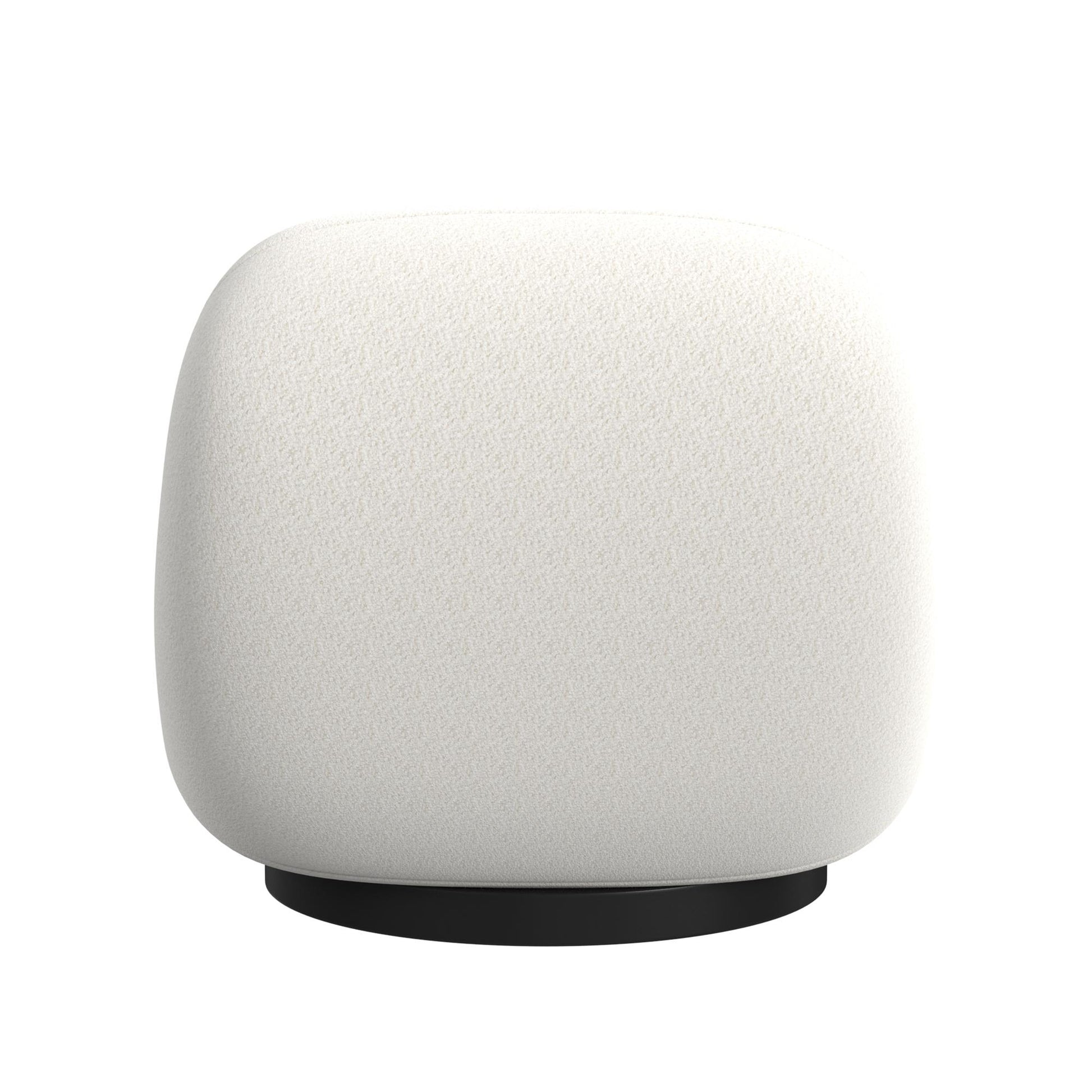 Crosby Boucle Swivel Chair - White