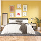 Kelly Nightstand, Faux Rattan & Black Oak - Black Oak