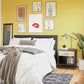 Kelly Nightstand, Faux Rattan & Black Oak - Black Oak