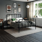 Mainstays Farmhouse Metal Bed, Queen, Black - Black - Queen