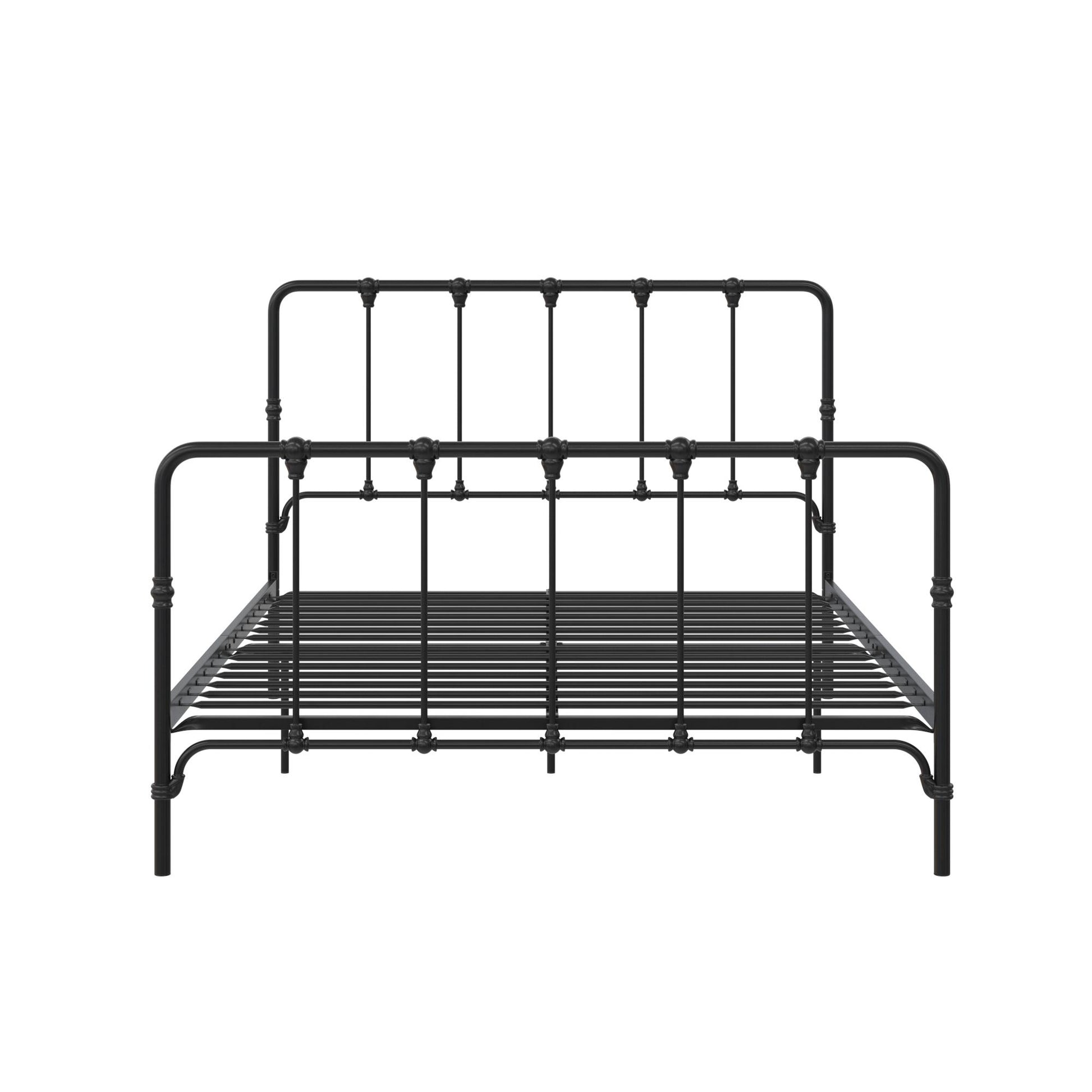Mainstays Farmhouse Metal Bed, Queen, Black - Black - Queen
