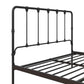Mainstays Farmhouse Metal Bed, Queen, Black - Black - Queen