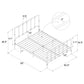 Mainstays Farmhouse Metal Bed, Queen, Black - Black - Queen