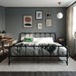 Mainstays Farmhouse Metal Bed, King, Black - Black - King