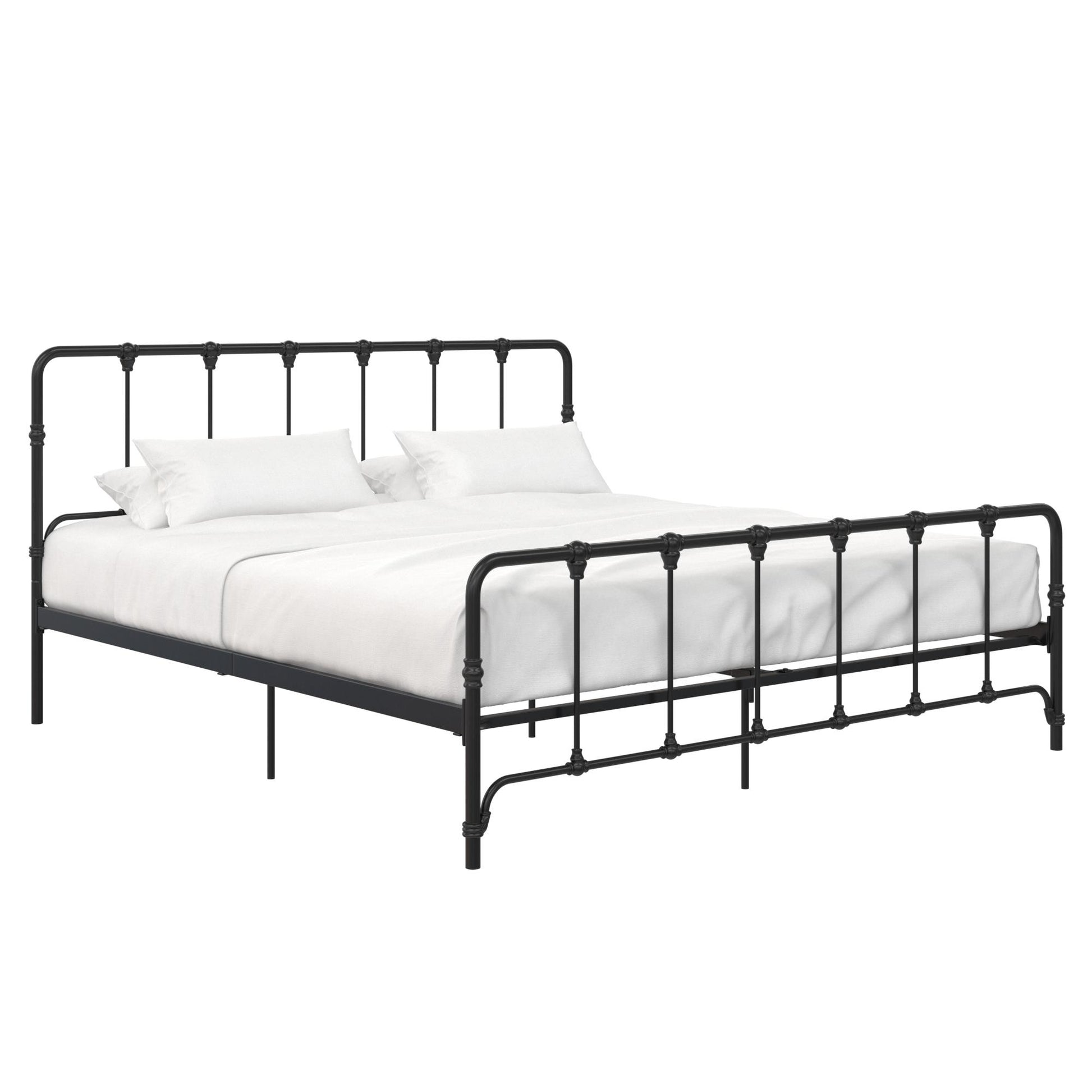 Mainstays Farmhouse Metal Bed, King, Black - Black - King