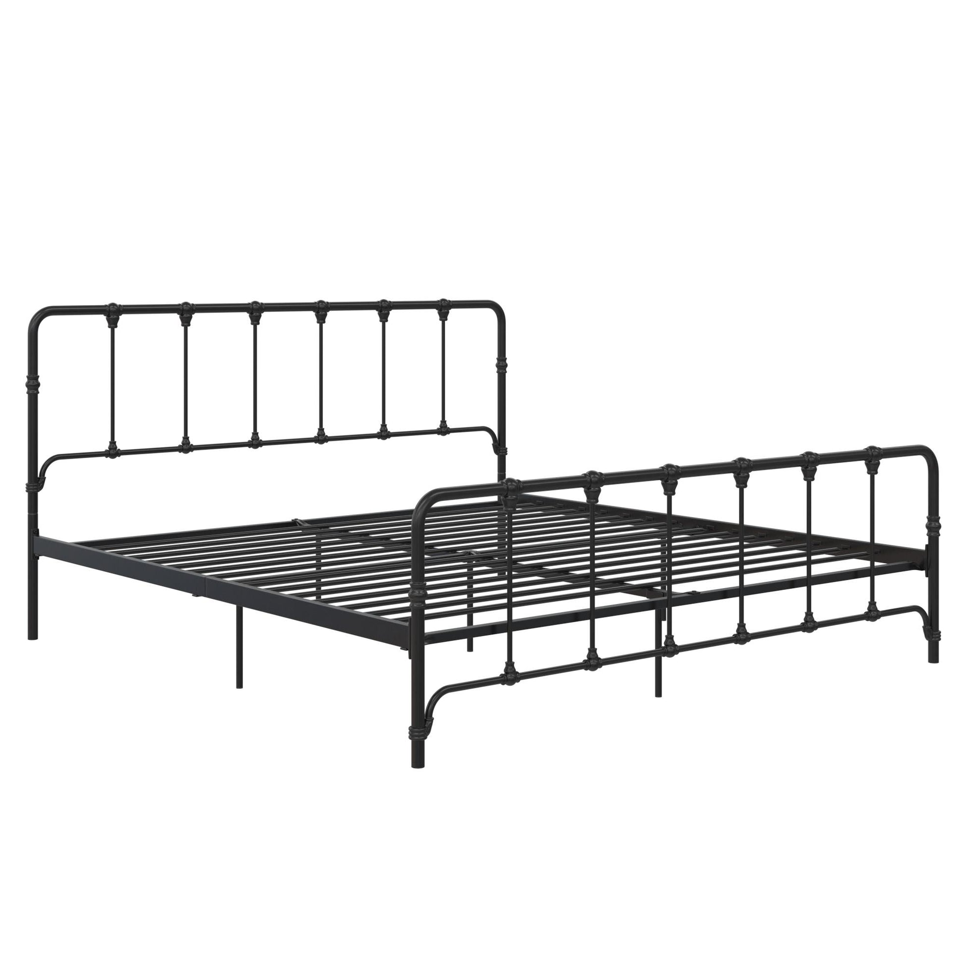 Mainstays Farmhouse Metal Bed, King, Black - Black - King