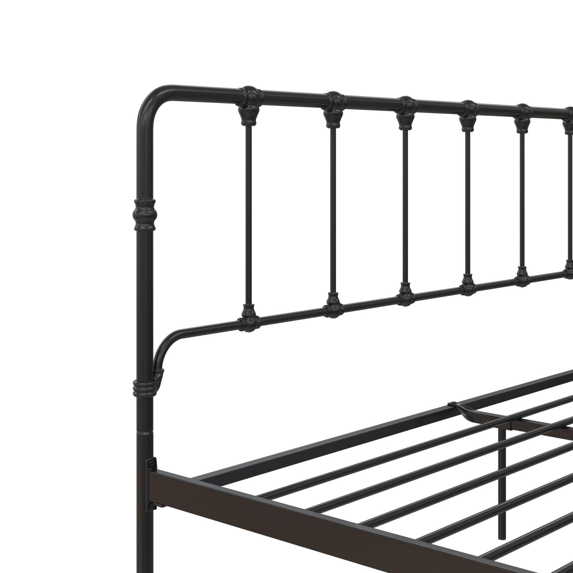 Mainstays Farmhouse Metal Bed, King, Black - Black - King