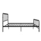Mainstays Farmhouse Metal Bed, King, Black - Black - King