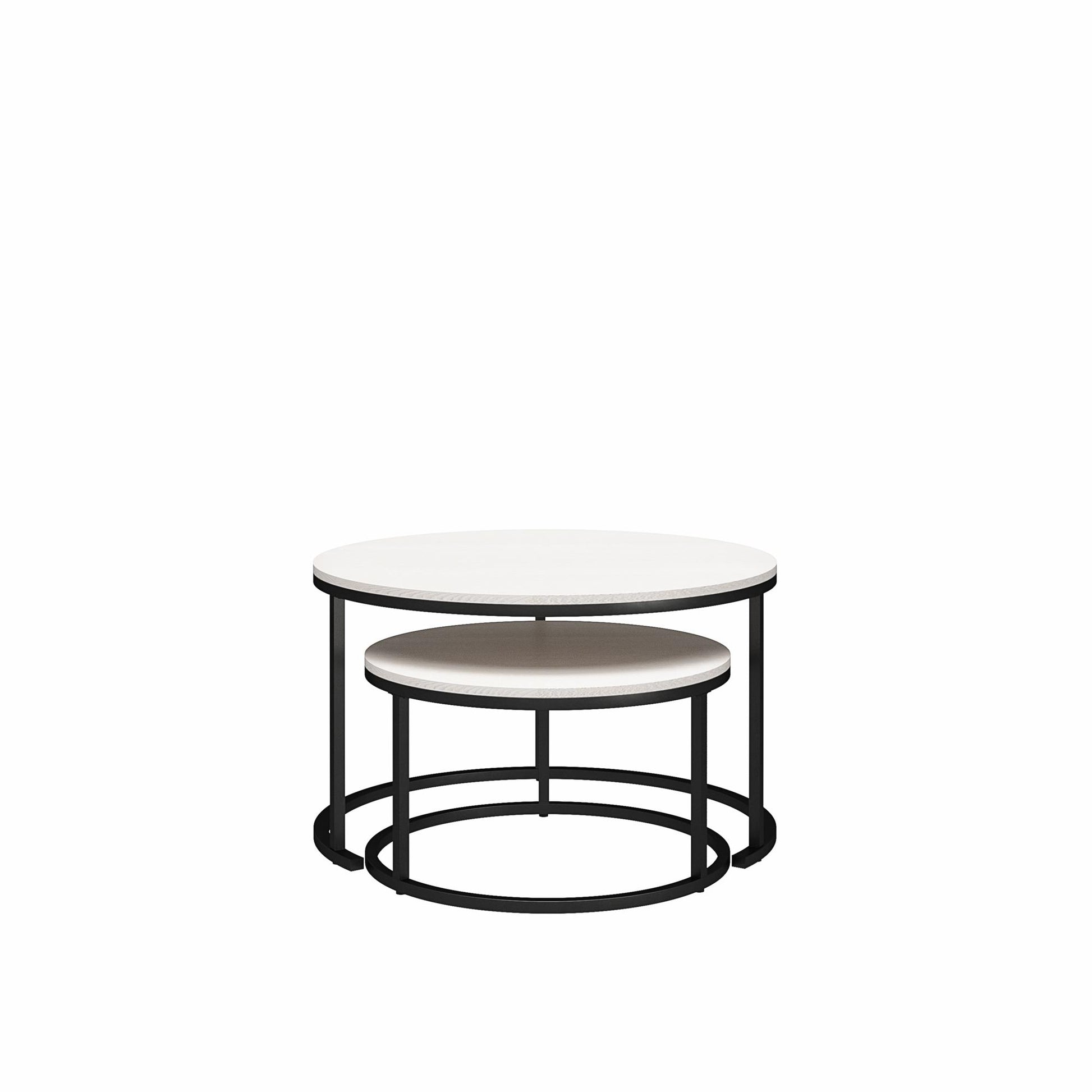 Camdale Nesting Coffee Table and End Table 4 Piece Set - Ivory Pine