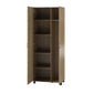 Basin Tall Asymmetrical Storage Cabinet with Adjustable Shelving and Feet - Natural