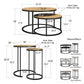 Camdale Nesting Coffee Table and End Table 4 Piece Set - Ivory Pine