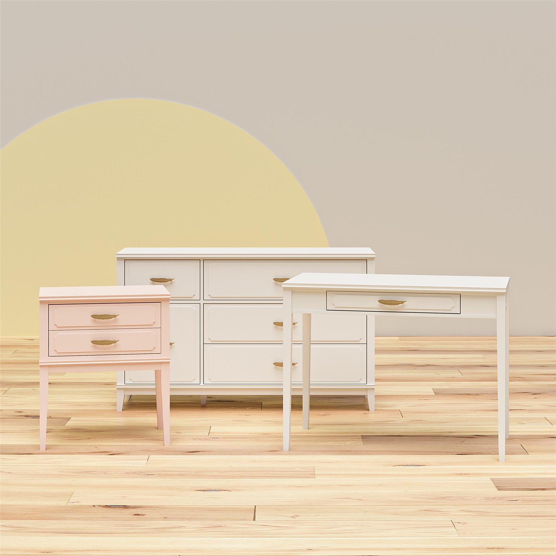 Stella Accent Table, Pale Pink - Pale Pink