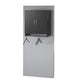 Basin 2 Door Wall Storage Cabinet with Hanging Rod - Black