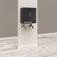 Basin 2 Door Wall Storage Cabinet with Hanging Rod - Black