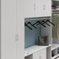 Basin 3 Door Wall Storage Cabinet with Hanging Rod - Dove Gray