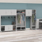 Basin 3 Door Wall Storage Cabinet with Hanging Rod - Dove Gray