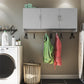 Basin 3 Door Wall Storage Cabinet with Hanging Rod - Dove Gray