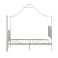 Monarch Hill Clementine Canopy Bed with Linen Headboard and Footboard - White - Twin