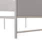 Monarch Hill Clementine Canopy Bed with Linen Headboard and Footboard - White - Twin