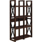Wildwood Wood Veneer Bookcase/Room Divider with 8 Shelves - Espresso