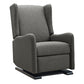 Rylee Upholstered Tall Wingback Glider Recliner Chair - Gray