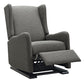 Rylee Upholstered Tall Wingback Glider Recliner Chair - Gray