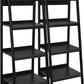 Lawrence 4 Shelf Ladder Bookcase Bundle, Set of 2  - Black