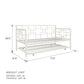 Better Homes & Gardens Twin Daybed with Trundle, Off White Metal - White