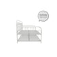 Bright Pop Metal Daybed with Trundle - White - Twin
