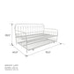 Bright Pop Metal Daybed with Trundle - White - Twin