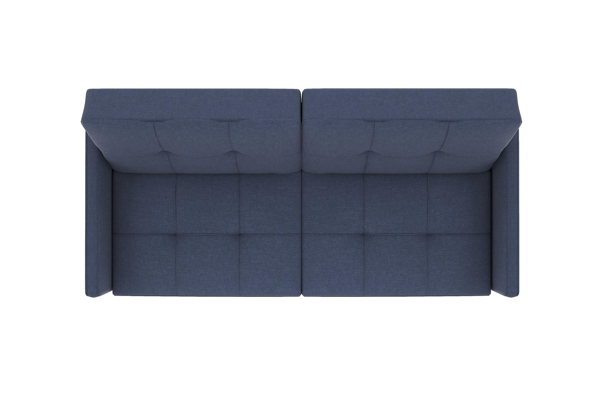 Andora Tufted Upholstered Coil Futon with Wooden Legs - Navy Linen