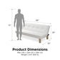 Aubrey Convertible Futon Sofa and Couch Sleeper Faux Leather - White