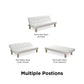 Aubrey Convertible Futon Sofa and Couch Sleeper Faux Leather - White