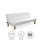 Aubrey Convertible Futon Sofa and Couch Sleeper Faux Leather - White
