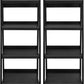 Lawrence 4 Shelf Ladder Bookcase Bundle, Set of 2  - Black