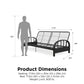 Aiden Metal Full Size Futon Frame with Multiple Reclining Positions - Black