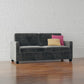 DHP Cooper Loveseat Sofa Sleeper with Full Memory Foam Mattress, Gray Velvet - Gray - Full