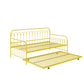 Bright Pop Metal Daybed with Trundle - Yellow - Twin