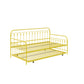 Bright Pop Metal Daybed with Trundle - Yellow - Twin