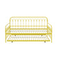 Bright Pop Metal Daybed with Trundle - Yellow - Twin