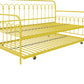 Bright Pop Metal Daybed with Trundle - Yellow - Twin