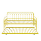 Bright Pop Metal Daybed with Trundle - Yellow - Twin