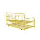 Bright Pop Metal Daybed with Trundle - Yellow - Twin