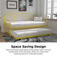 Bright Pop Metal Daybed with Trundle - Yellow - Twin